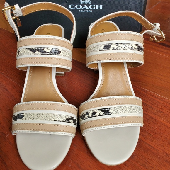 COACH "Princeston Snake" Block Heels 8.5 - Picture 2 of 8